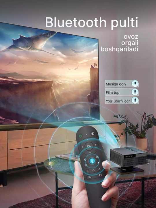 Домашний проектор со Smart TV и Wi-Fi, мини кинотеатр 4K Android, Xnano X6