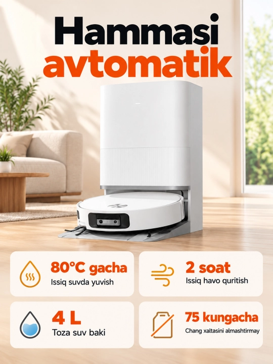 Robot changyutgich Xiaomi Robot Vacuum 6, 6 Pro, 6 Max