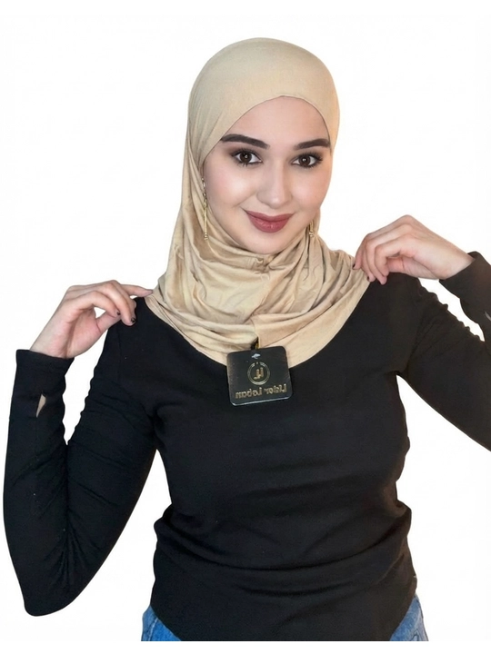 Elya tayyor hidjab, orqasi rezinkali.Materiali kaliforniya