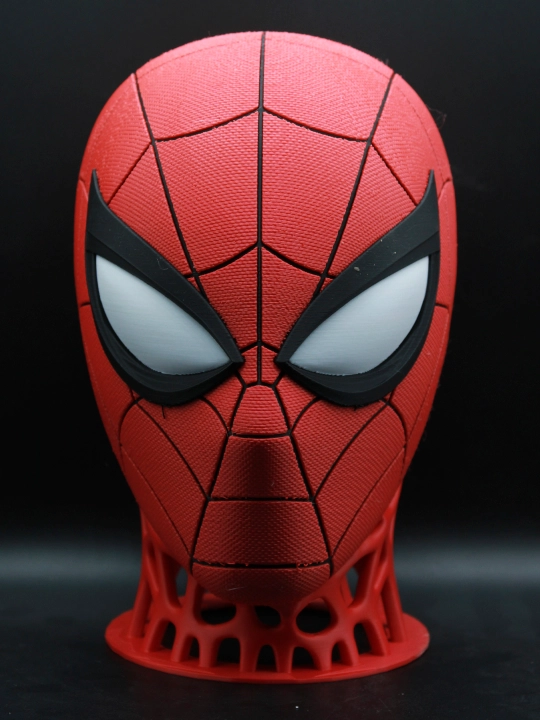 3D-фигурка бюст «Человек-Паук» Marvel / Подставка маска Spider-Man, декор на стол - 
