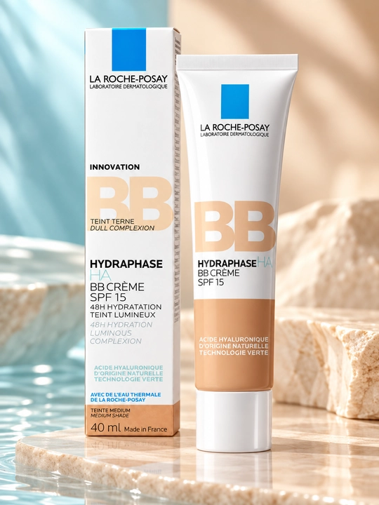 Roche-Posay Hydraphase HA BB Crème SPF 15, 40 мл, увлажняющий BB-крем для лица, Medium - 