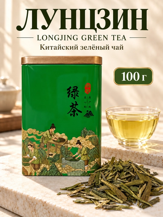 LONGJING - Taniqli Xitoy ko'k choyi, 100 g - 