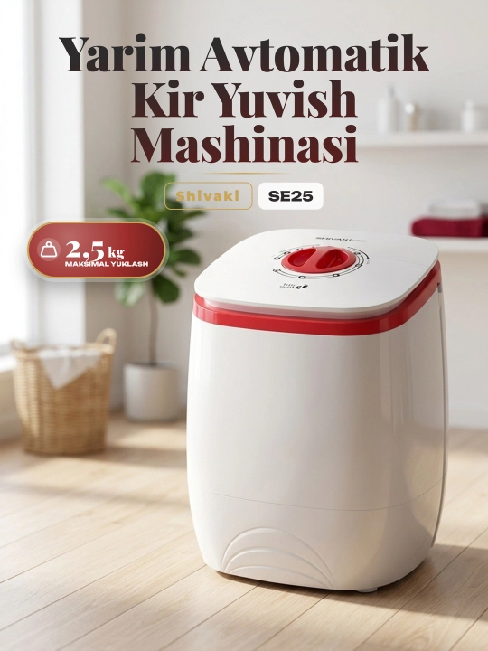 Стиральная машина Shivaki SE25 Mini, 2.5 кг - 