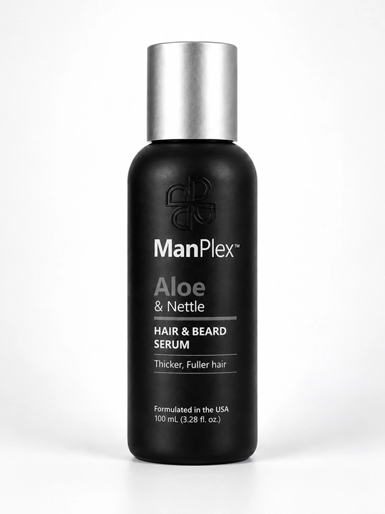 Erkaklar uchun yuvilmaydigan soch va soqol zardobi ManPlex Aloe & Nettle, 100 ml