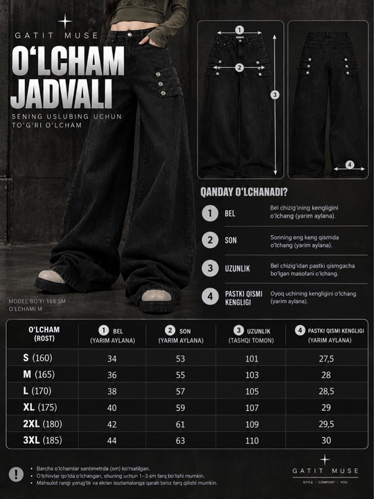 Jeansy jenskie i mujskie baggy oversize Y2K