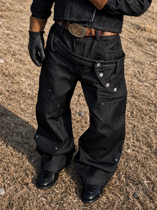 Jeansy jenskie i mujskie baggy oversize Y2K