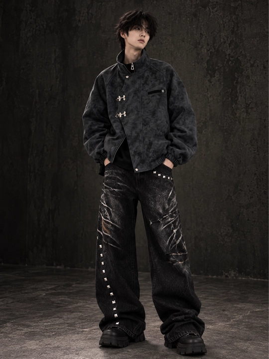 Jeansy jenskie i mujskie baggy oversize Y2K
