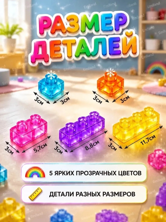 Мягкий конструктор Gummy Blocks для развития мелкой моторики