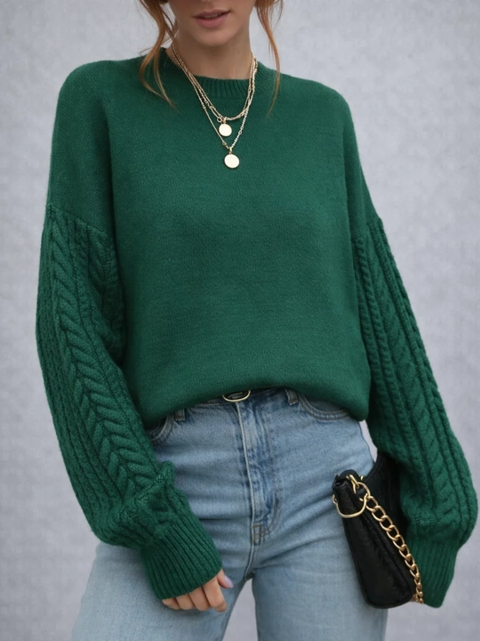 Hajmli yengli oversize sviter