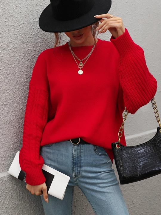 Hajmli yengli oversize sviter