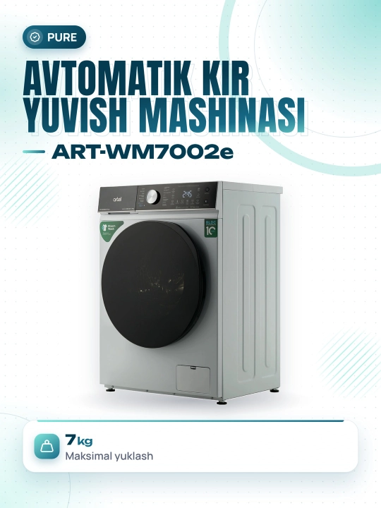 Kir yuvish mashinasi avtomat ART-WM7002 Pure - 