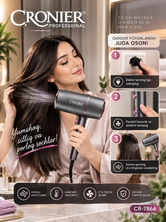 Фен Professional – фен, режимы горячего и холодного воздуха