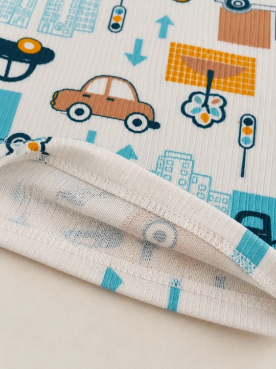 O‘g‘il bolalar uchun paxtali mashinali pijama, uzun yengli uy kiyimi, 1–8 yosh