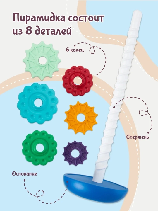 Пирамидка-спираль развивающая для детей