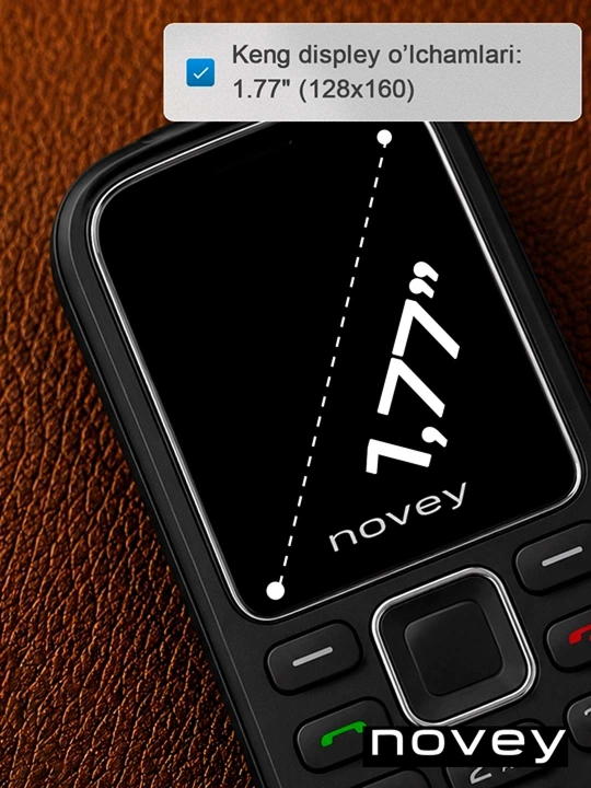 Novey M180c mobil telefon, knopkali telefon, kamerasiz, fonar, 2 SIM, 4 rang