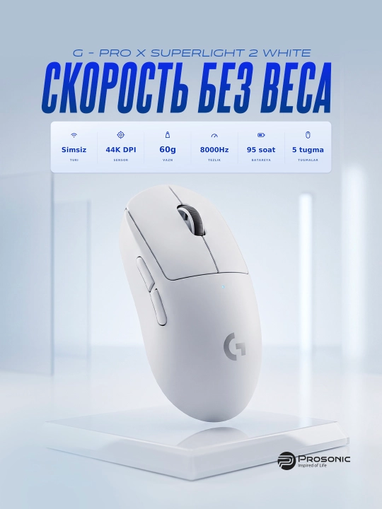 Simsiz o‘yin sichqonchasi Logitech G PRO X SUPERLIGHT 2 - 