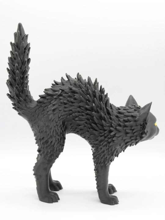 "Qora mushuk" 3D-interyer figurasi / Stoldagi suvenir statue, sovg'a va dekor