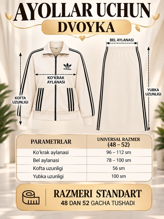 Ayollar uchun ikkilik, ikkilik, qizlar uchun ikkilik, kofta va uzun yubkali ikkilik