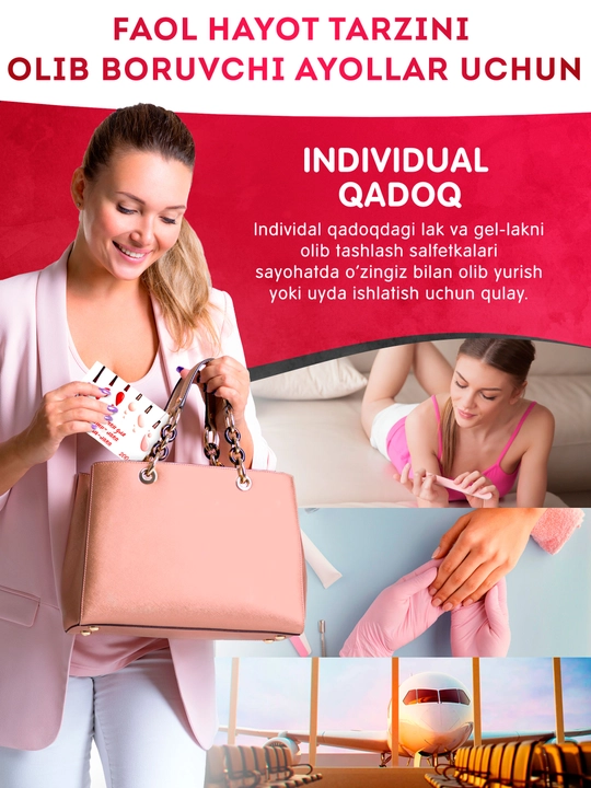 Gel lak va lakni yechish uchun salfetkalar, 200 dona, asetonsiz, manikyur va pedikyur uchun