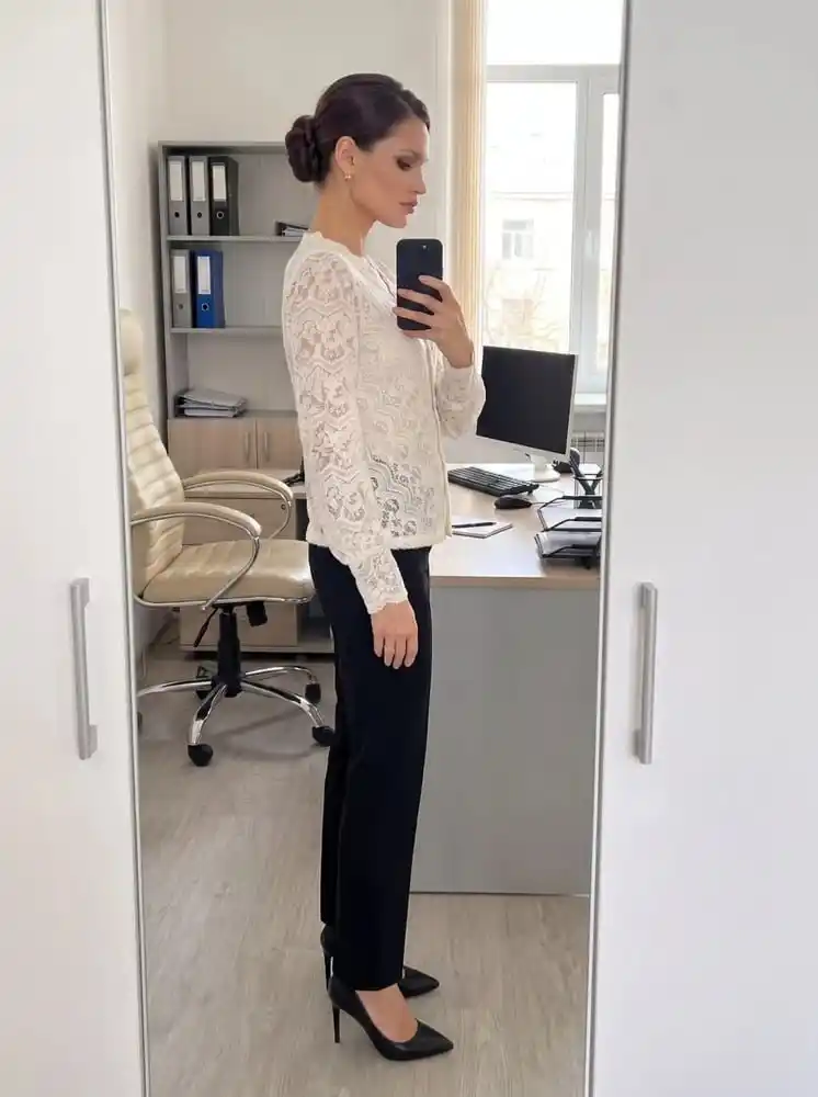 Gipyurli, to‘rli, uzun yengli bluzka, chiroyli ko‘ylak, ofis uchun ayollar koftasi