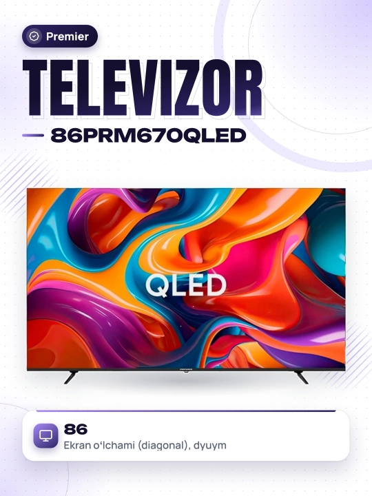 Смарт телевизор Premier 86PRM670QLED 86" - 