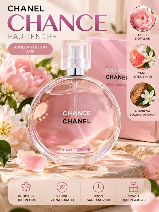 Женская туалетная вода Chanel Chance Eau Tendre, 100 мл - 