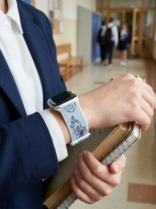 Smart Watch uchun kulrang to‘qimali soat tasmasi, 38/42 mm