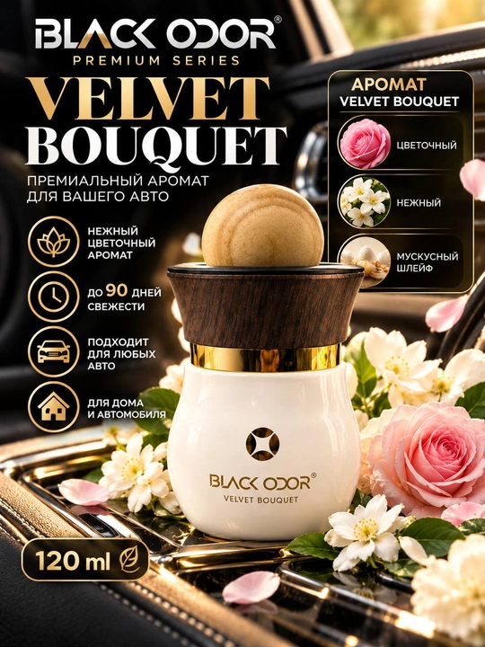 BLACK ODOR  120 мл ароматизатор для автомобиля, автопарфюм - 