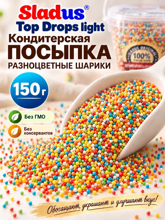 Cъедобная посыпка для выпечки и кондитерских изделий
