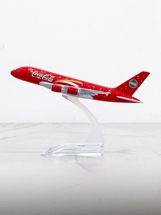 Модель самолёта Airbus A380, бренд Coca-Cola, 14 см, металл+пластик