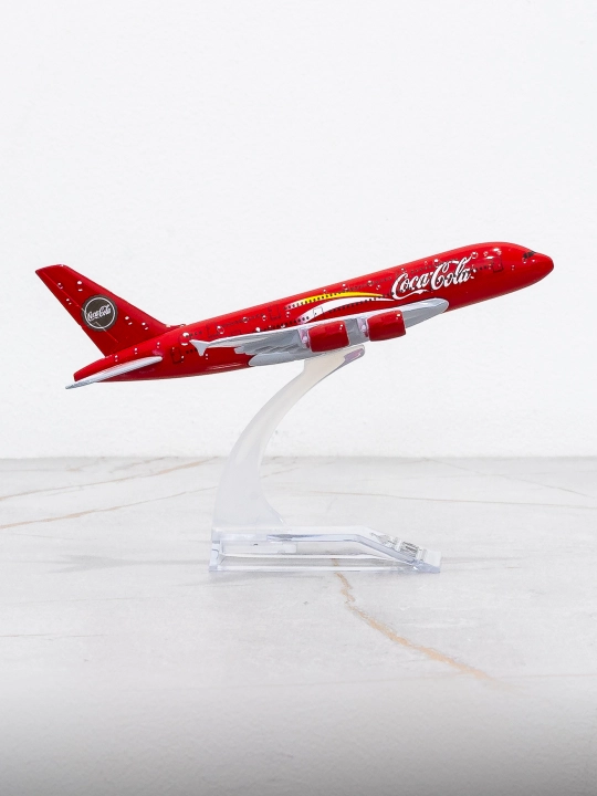 Модель самолёта Airbus A380, бренд Coca-Cola, 14 см, металл+пластик