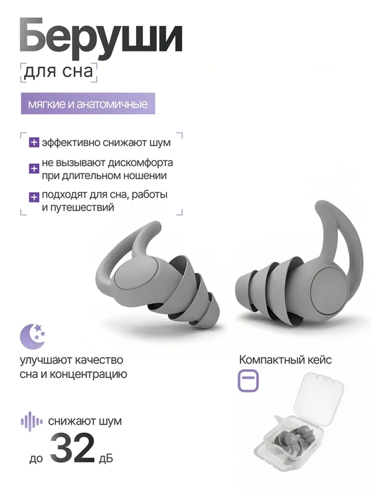 Беруши для сна, для отдыха, для путешествий, для спокойного сна без шума