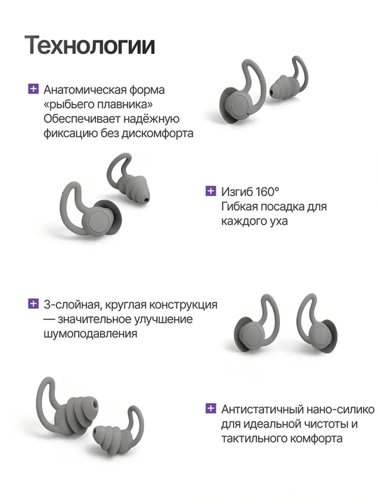 Беруши для сна, для отдыха, для путешествий, для спокойного сна без шума