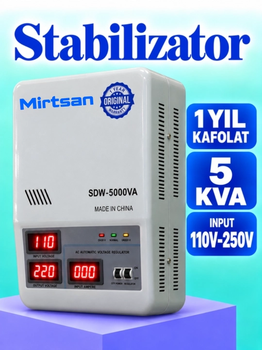 Стабилизатор напряжения Mirtsan 220 В, Регулятор напряжения электросети - 