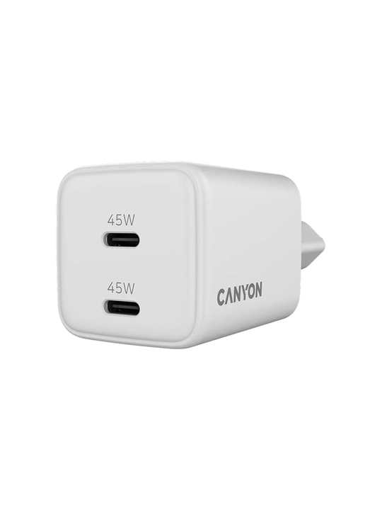 Зарядное устройство CANYON CU35CC, CU45CC, GaN 35/45 Вт, 2 порта USB Type-C