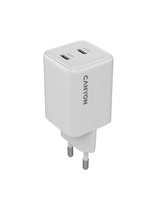 Зарядное устройство CANYON CU35CC, CU45CC, GaN 35/45 Вт, 2 порта USB Type-C
