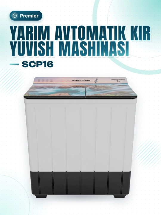 Yarim avtomatik kir yuvish mashinasi PRMWM07-SCP16 - 