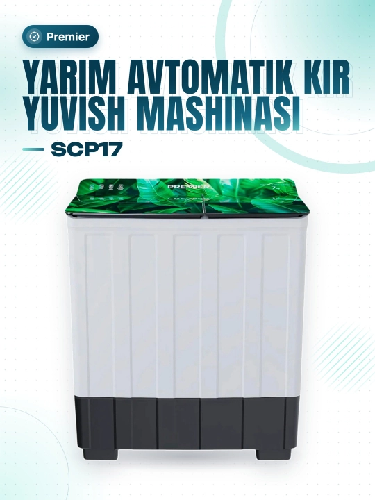 Yarim avtomatik kir yuvish mashinasi PRMWM07-SCP17 - 