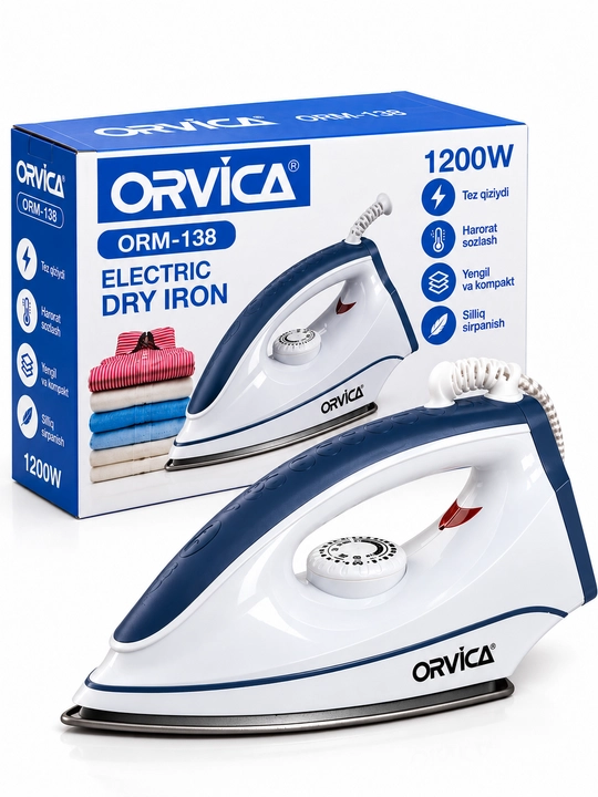 Мини-утюг ORVICA ORM-138, 1200 Вт, электрический сухой утюг для одежды - 