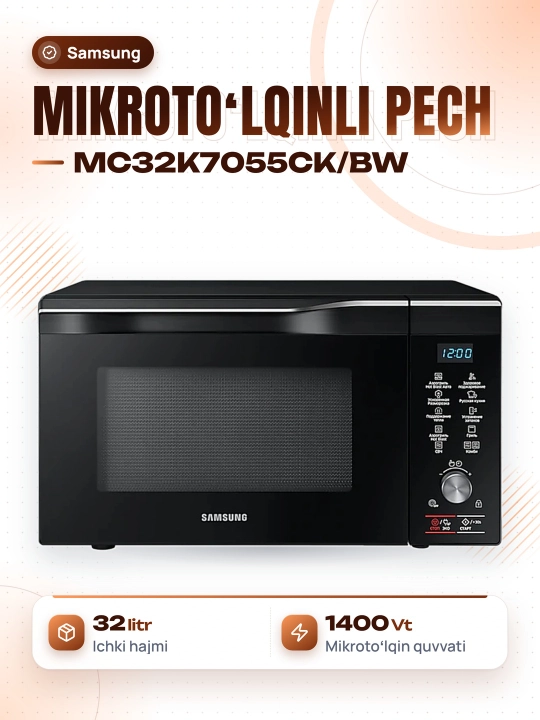 Mikroto'lqinli pech Samsung MC32K7055CK/BW - 