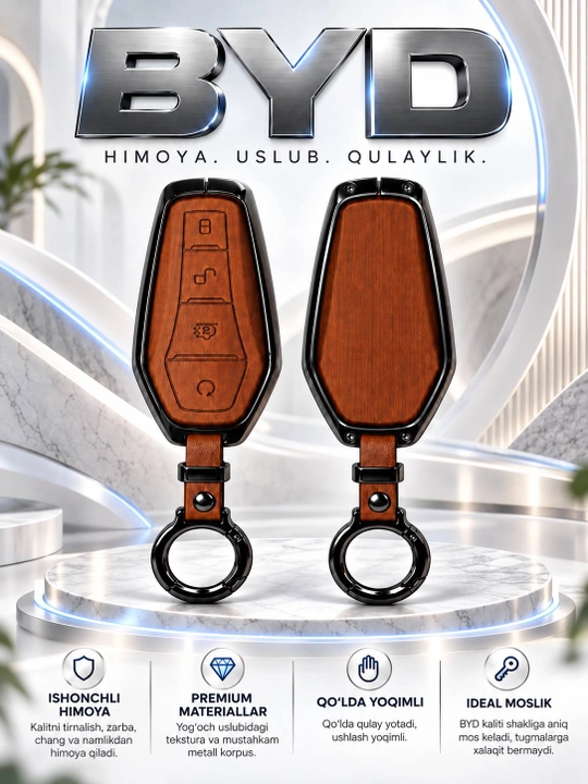BYD kaliti uchun chexol, silikon va metalldan, halqa bilan - 