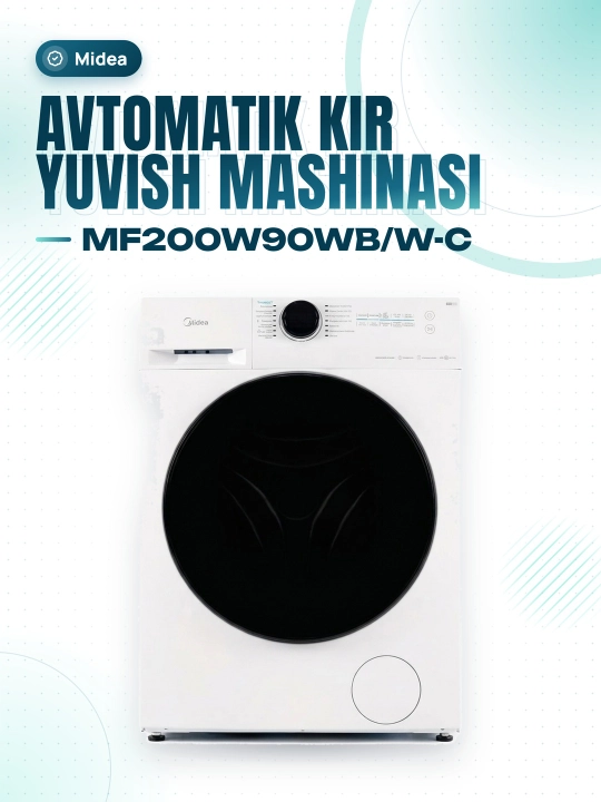 Midea MF200W90WB/W-C kir yuvish mashinasi - 