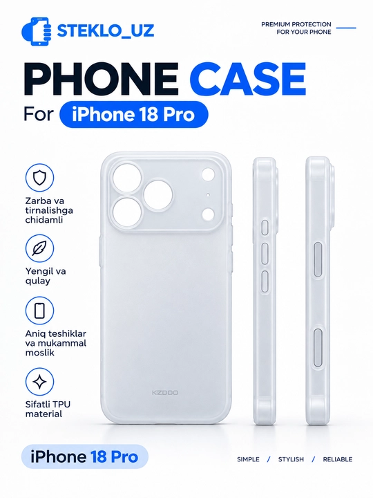 Чехол KZDOO для iPhone 18 17 Pro Max — Идеальная защита и стиль для вашего смартфона! - 