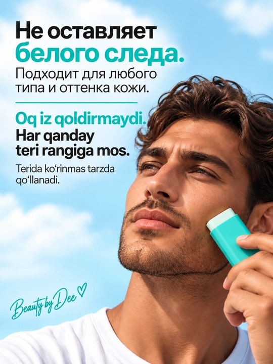 Quyoshdan himoyalovchi SPF 50+ PA++++ stik OBgE Pore-Zero, yog‘lanishga qarshi, mat effekt
