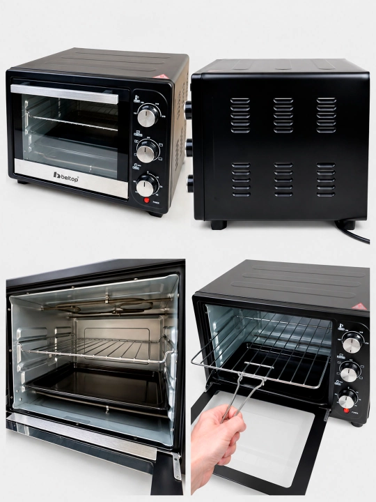 Мини-печь "BELTOP" 36 л, 1500 Вт, конвекция, 100-270°C, подсветка, электродуховка