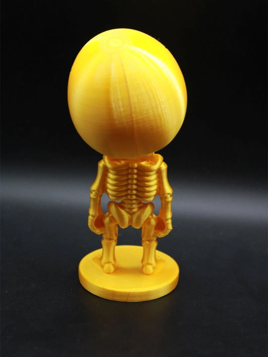"Skelet" avto-bolvanchik 3D-figura / Torpedaga bo'yni qimirlaydigan suvenir, sovg'a - 