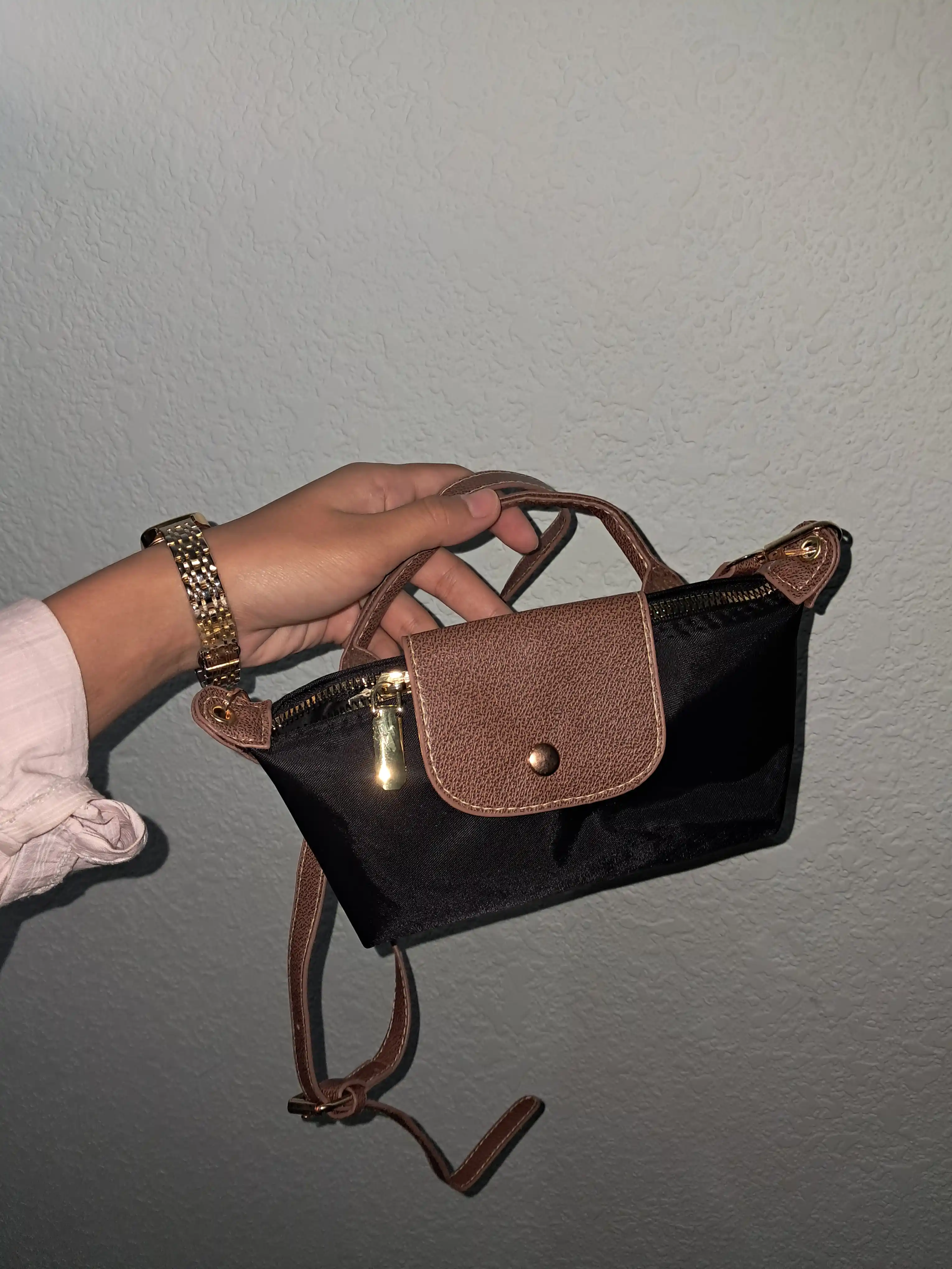 Ayollar kross-bodi sumkasi, kichik, longchamp uslubida, kosmetik sumka
