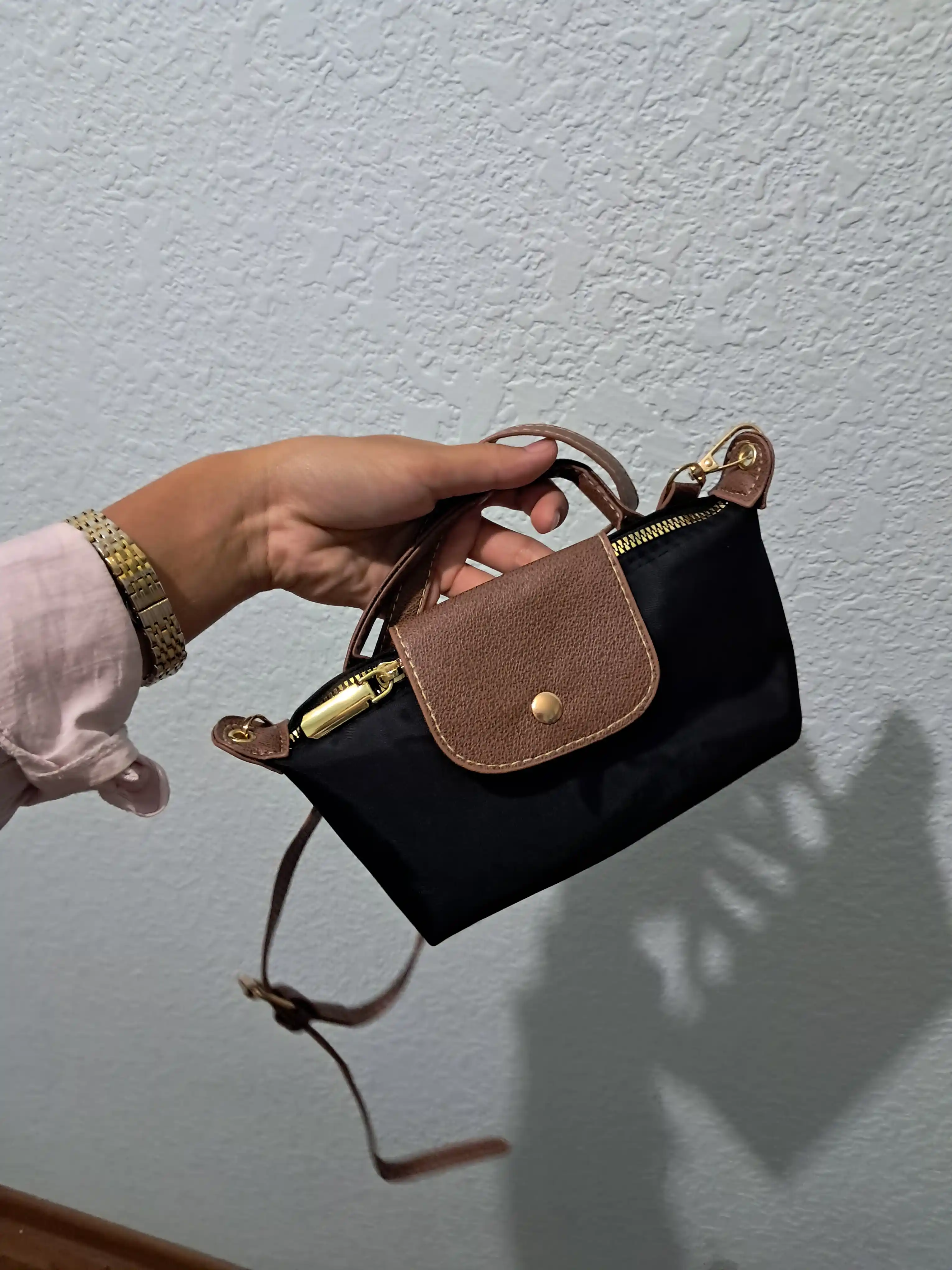 Ayollar kross-bodi sumkasi, kichik, longchamp uslubida, kosmetik sumka