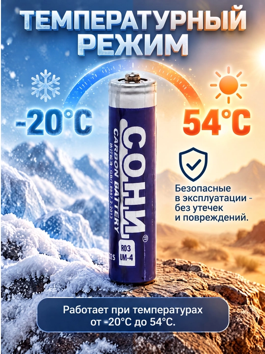 Батарейки солевые ААА 4шт