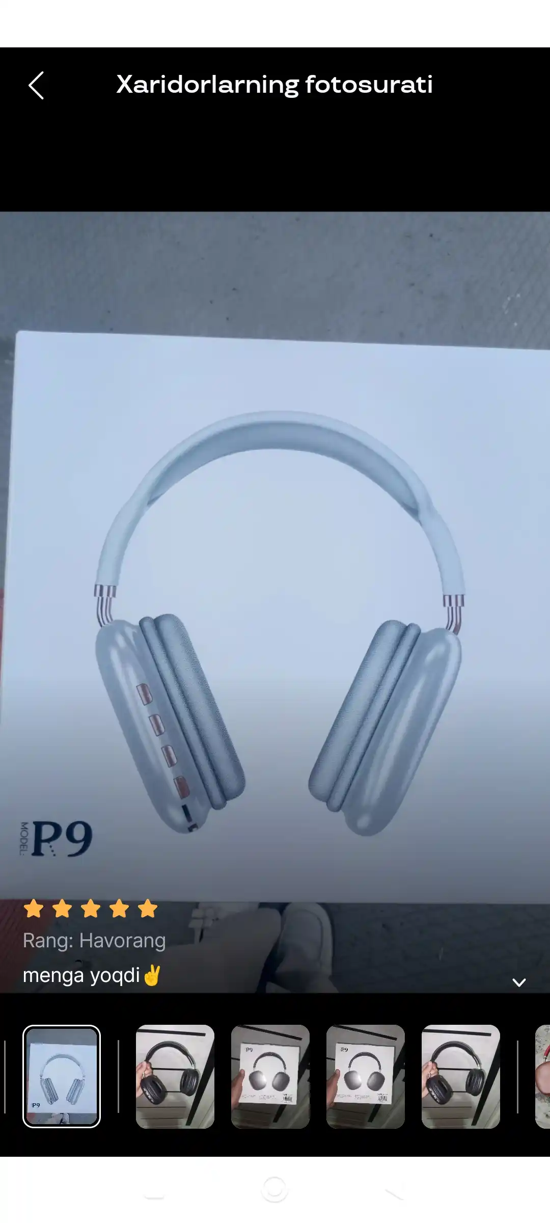 Simsiz Bluetooth quloqchinlar P9, mikrofonli, to'liq o'lchamli